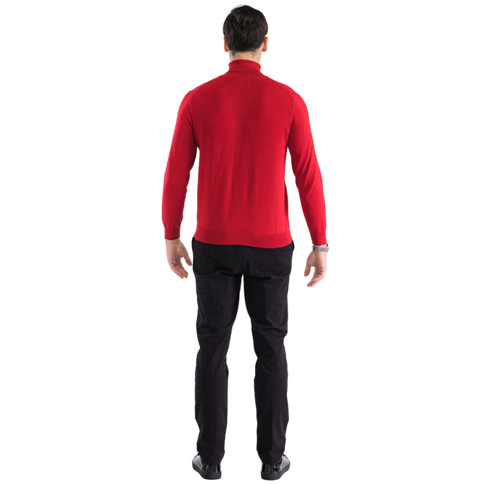 MENS RED PULLOVER TURTLENECK SWEATER USA Men's Outlet
