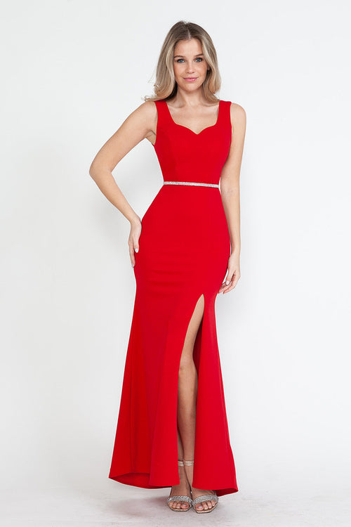 Evening Dress Sweetheart Thigh Slit Fitted Prom Gown By Lenovia 5258
