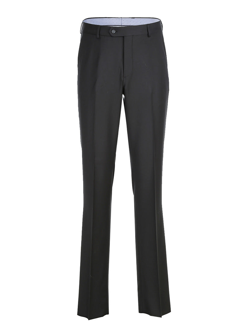 Half Canvas Wool Dress Suit Regular Fit 2 Piece in Black by Rivelino