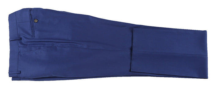 Half Canvas Wool Dress Suit Modern Fit 2 Piece in Blue by Rivelino