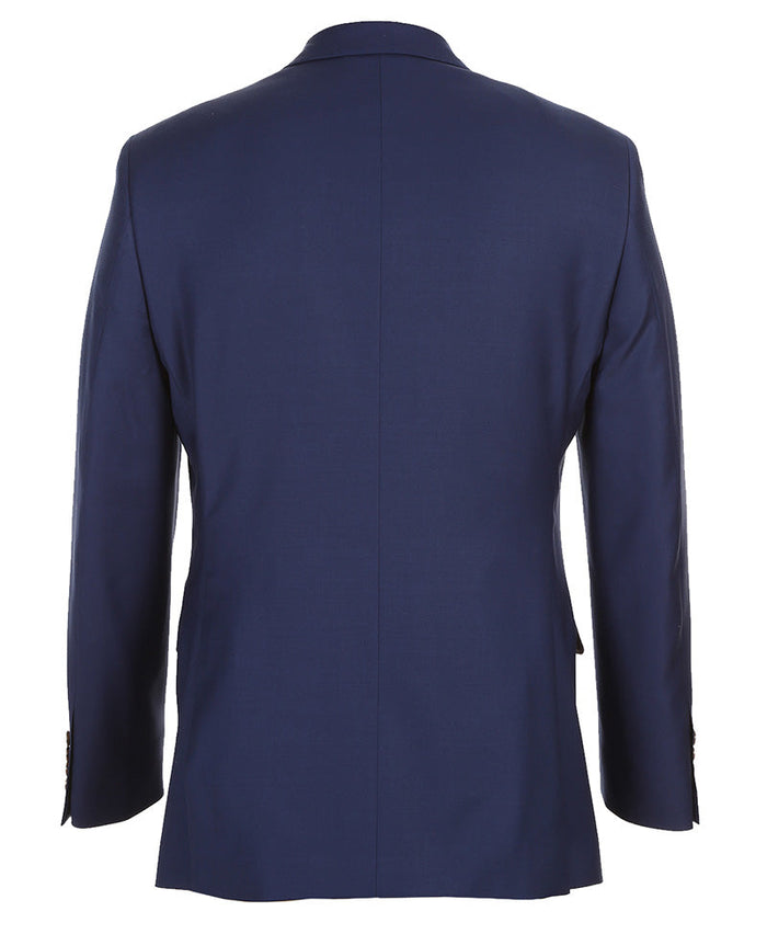 Half Canvas Wool Dress Suit Regular Fit 2 Piece in Blue by Rivelino