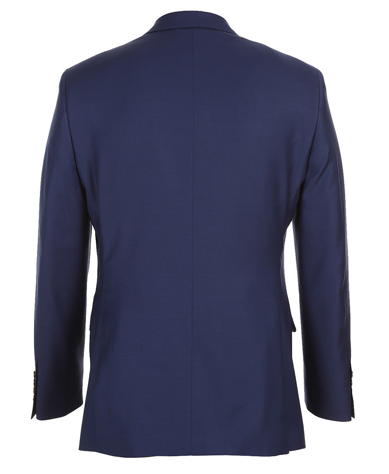Half Canvas Wool Dress Suit Regular Fit 2 Piece in Blue by Rivelino