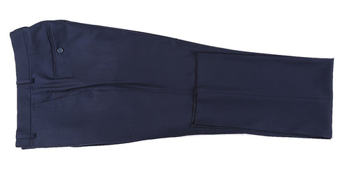 Half Canvas Stretch Wool Dress Suit Modern Fit 2 Piece in Navy by Rivelino