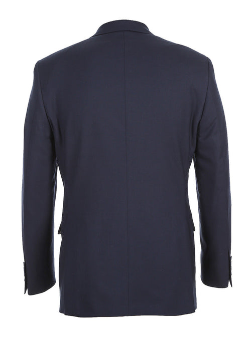 Half Canvas Stretch Wool Dress Suit Modern Fit 2 Piece in Navy by Rivelino