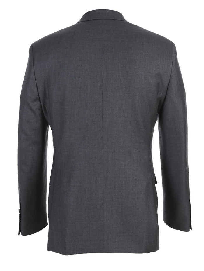 Half Canvas Wool Dress Suit Modern Fit 2 Piece in Gray by Rivelino