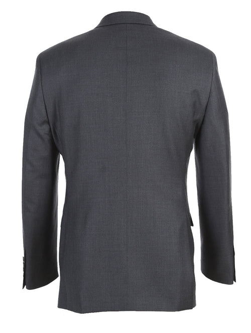 Half Canvas Wool Dress Suit Regular Fit 2 Piece in Gray by Rivelino