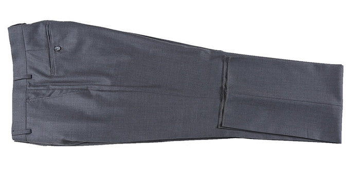 Half Canvas Wool Dress Suit Modern Fit 2 Piece in Gray by Rivelino