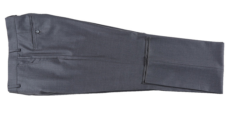 Half Canvas Wool Dress Suit Regular Fit 2 Piece in Gray by Rivelino