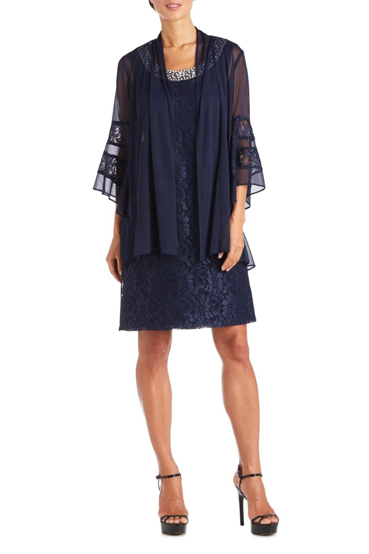 RM Richards Lace 2-Piece Evening Jacket Dress