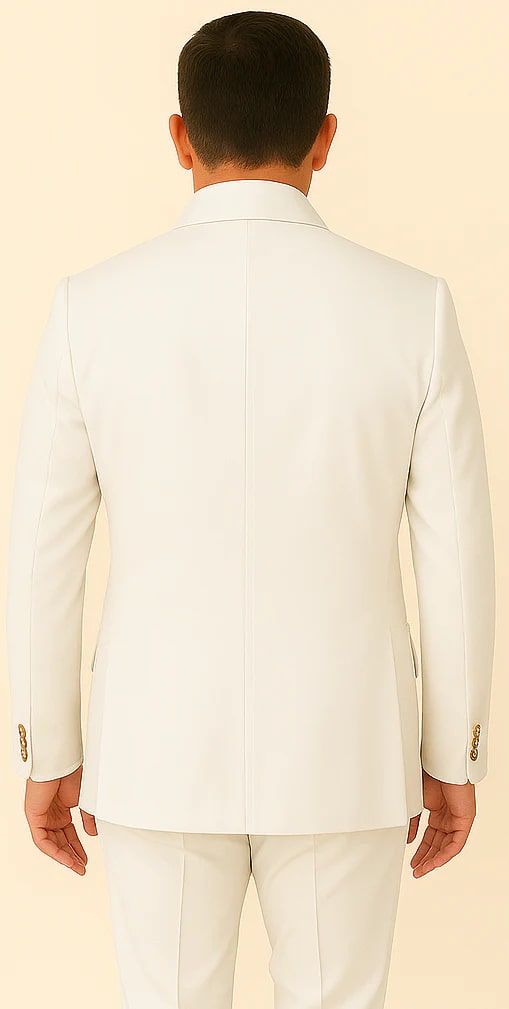 Rossi Man DUKE RM1762 Slim Fit 3-Piece White Suit – Modern Formalwear for Men