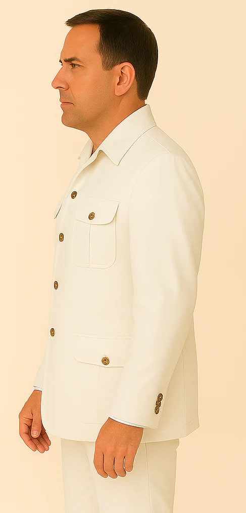 Rossi Man DUKE RM1762 Slim Fit 3-Piece White Suit - Modern Formalwear for Men at USA Men's Outlet