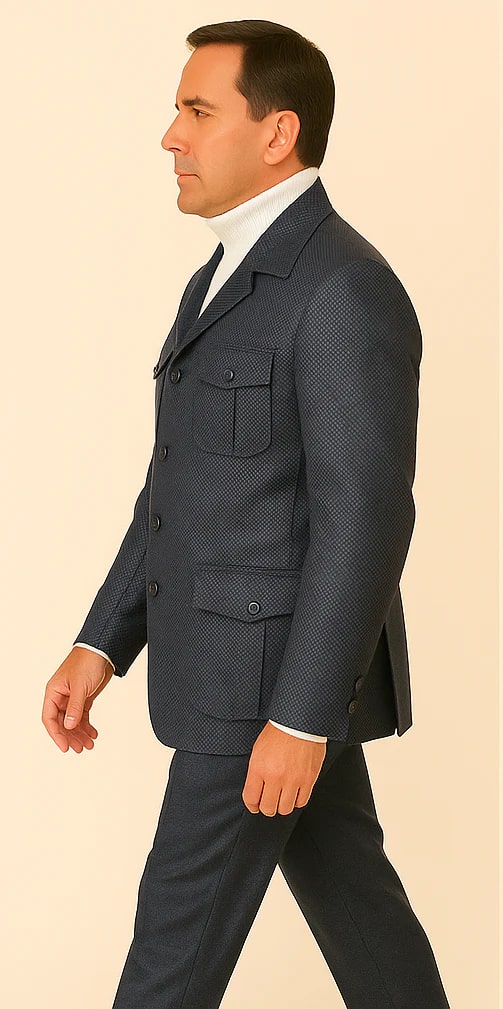 Rossi Man DUKE RM1767 - Slim Fit Steel Grey 3-Piece Suit for Men - Elegant Formalwear by USA Men's Outlet