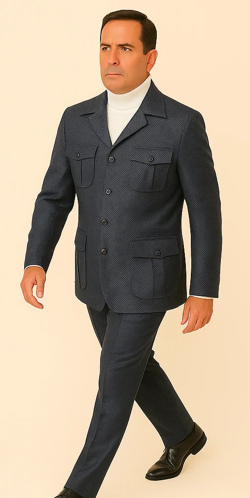 Rossi Man DUKE RM1767 - Slim Fit Steel Grey 3-Piece Suit for Men - Elegant Formalwear by USA Men's Outlet