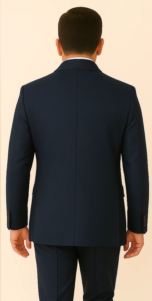 Rossi Man DUKE RM1768 - Slim Fit Navy 3-Piece Suit for Men - Stylish Formalwear by USA Men's Outlet