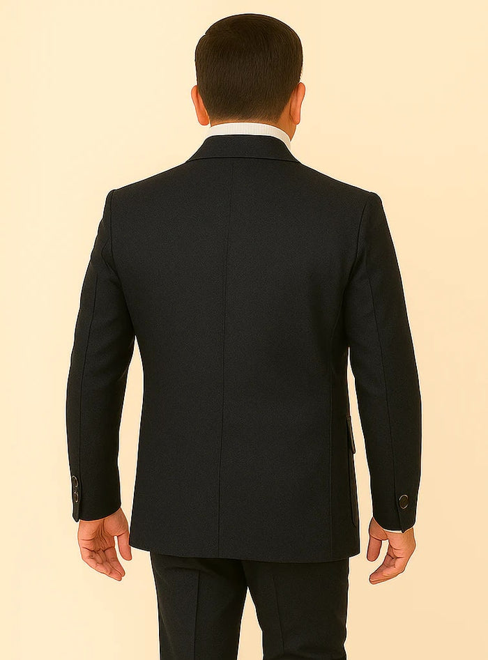 Rossi Man DUKE RM1769 - Slim Fit Black 3-Piece Suit for Men - Modern Formalwear - USA Men's Outlet