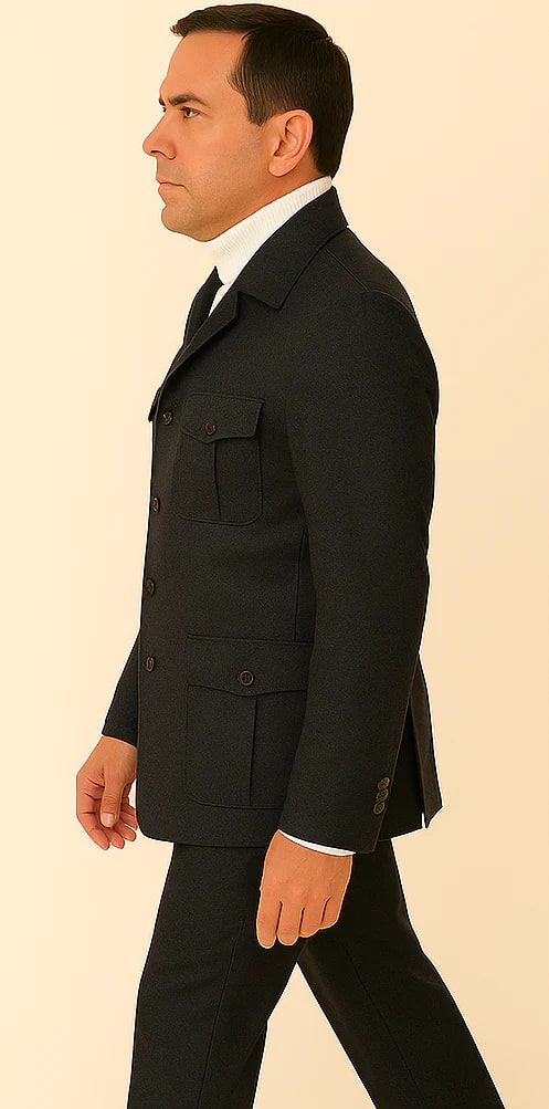 Rossi Man DUKE RM1769 - Slim Fit Black 3-Piece Suit for Men - Modern Formalwear - USA Men's Outlet