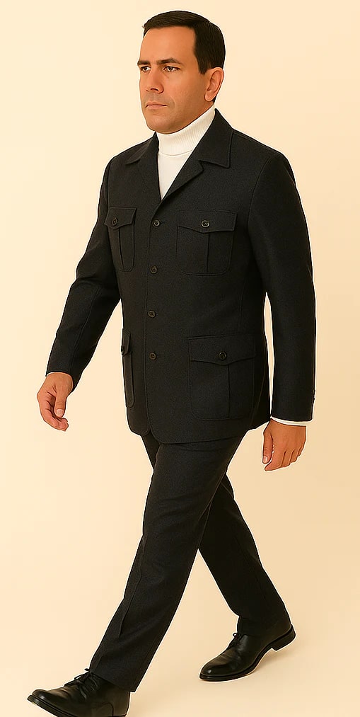 Rossi Man DUKE RM1769 - Slim Fit Black 3-Piece Suit for Men - Modern Formalwear - USA Men's Outlet