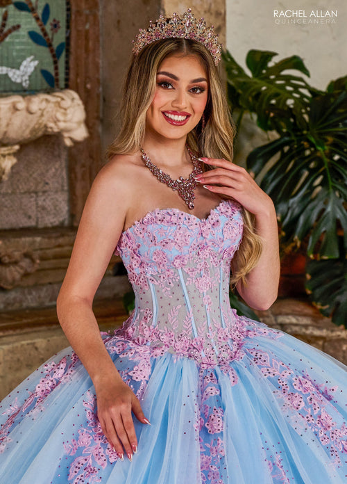 Rachel Allan RQ1140 Strapless Corset Quinceanera Dress