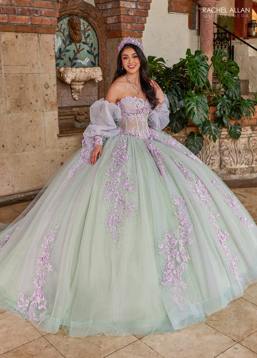 Rachel Allan RQ1140 Strapless Corset Quinceanera Dress