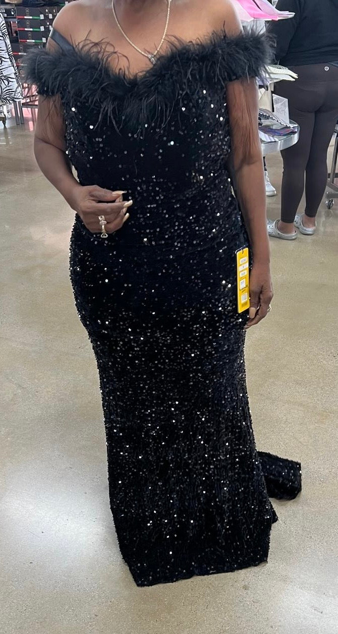 Sweetheart Sequin Long Red Carpet Gown