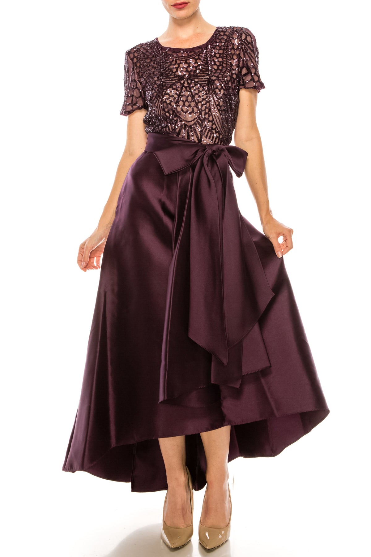 RM Richards Sequin Hi-Lo Evening Dress (MORE COLORS)