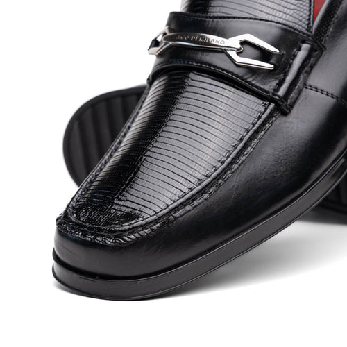 Marco Di Milano Ravello Black Leather Oxford Dress Shoe