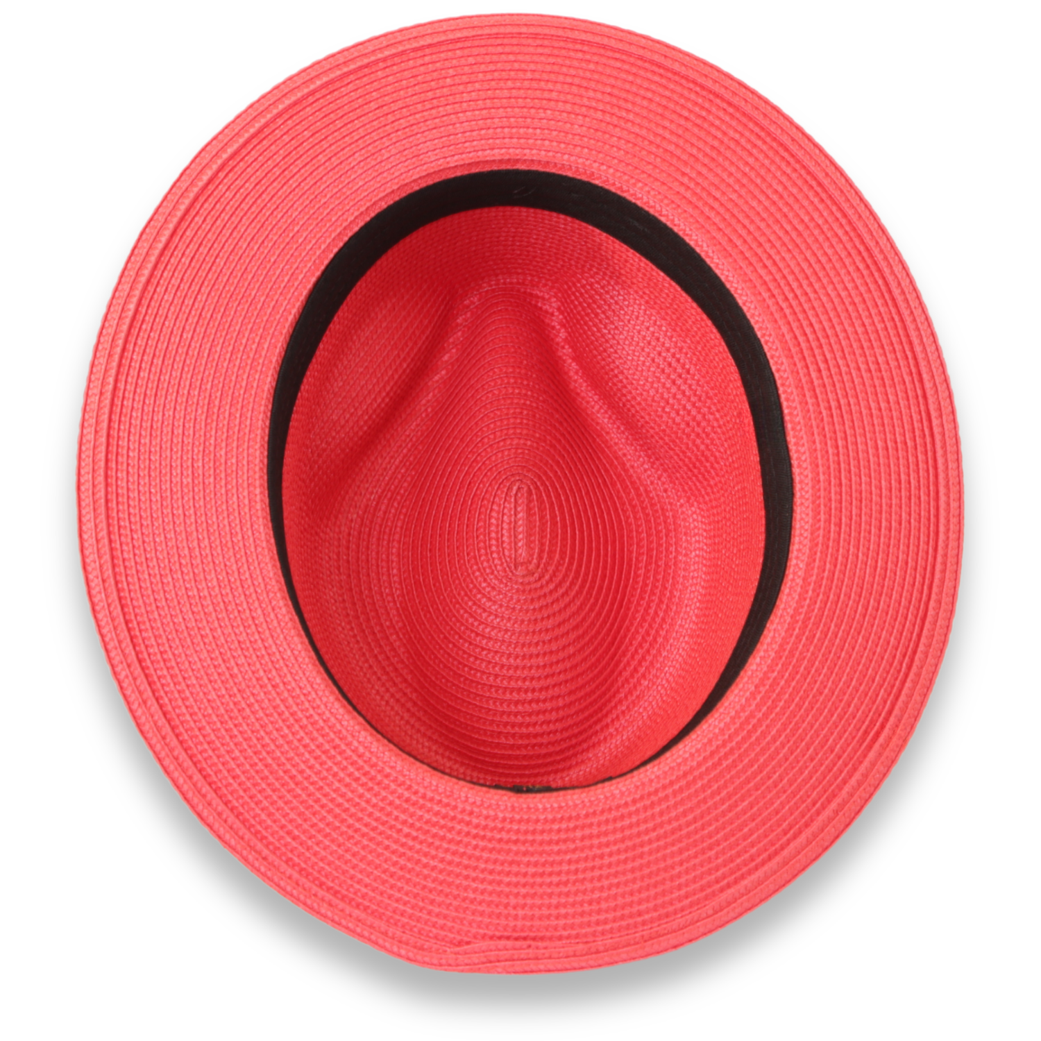 Tapa Crushable Straw Hat Fedora in Red by Ferrecci USA