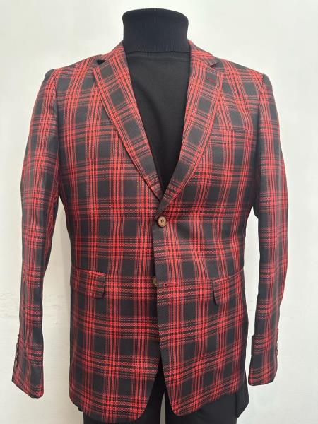 Red Plaid Sport Coat