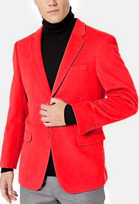 Red Cashmere Sport Coat - Red Cashmere Blazer by USA Men's Outlet