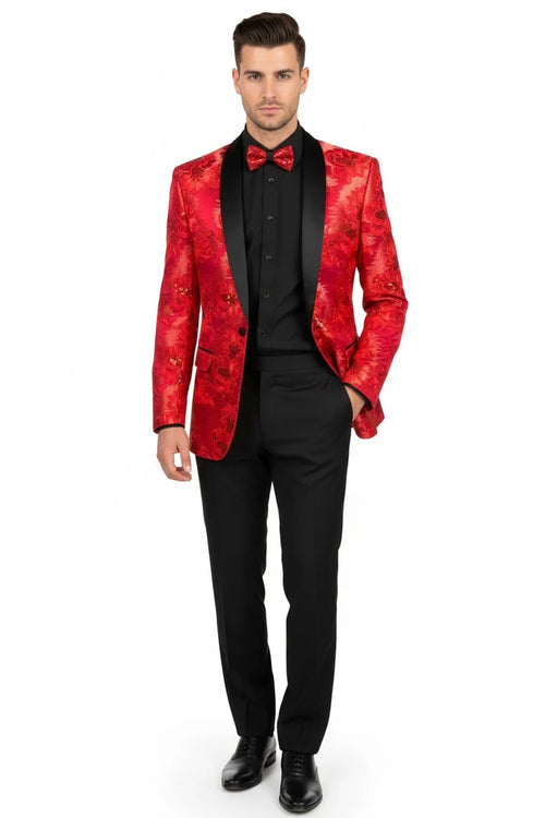 Red Formal Tuxedo Jacket