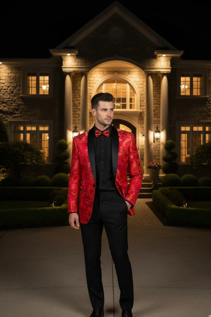 Red Formal Tuxedo Jacket