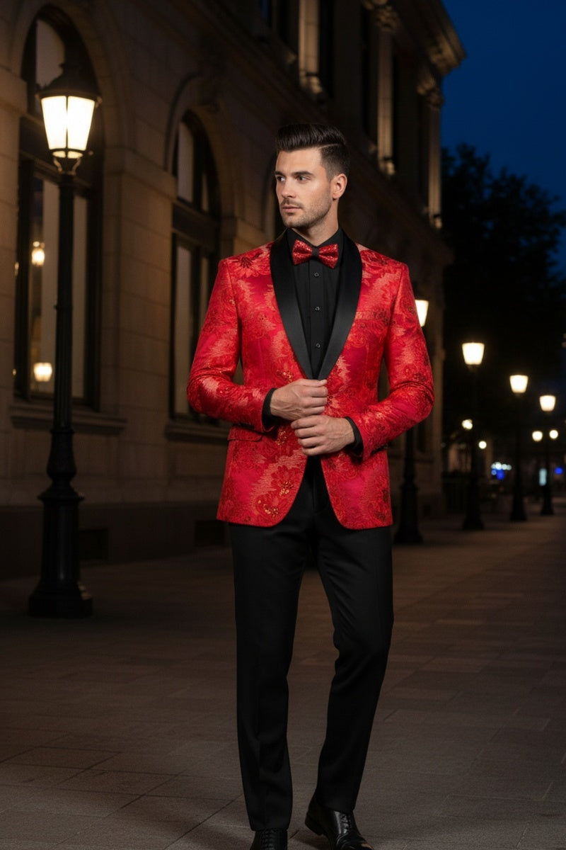 Red Formal Tuxedo Jacket