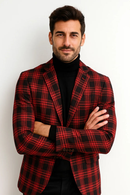 Red Plaid Sport Coat