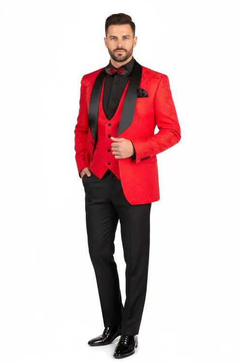 Red Vinci 1-Button Shawl Tuxedo