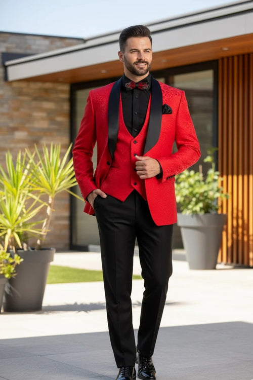 Red Vinci 1-Button Shawl Tuxedo