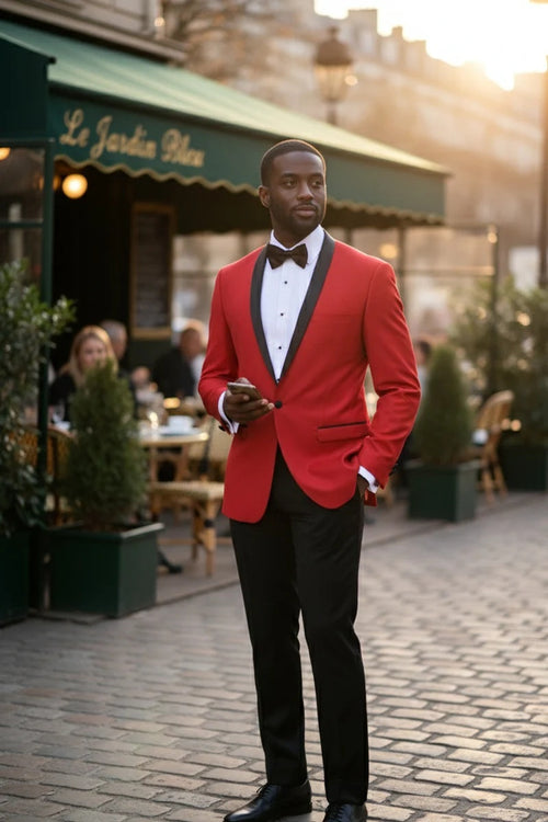 Red Vinci 1-Button Shawl Tuxedos