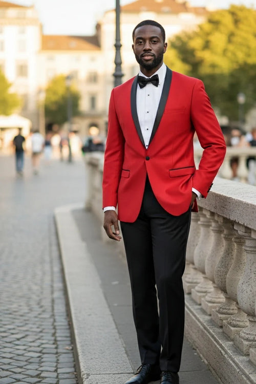 Red Vinci 1-Button Shawl Tuxedos