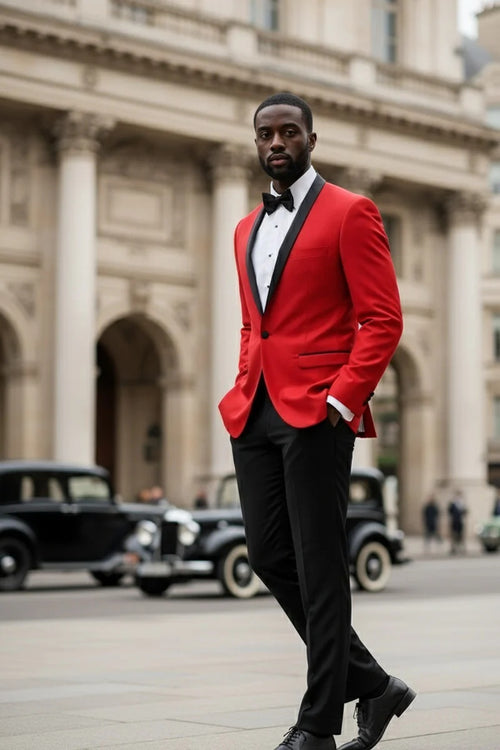 Red Vinci 1-Button Shawl Tuxedos