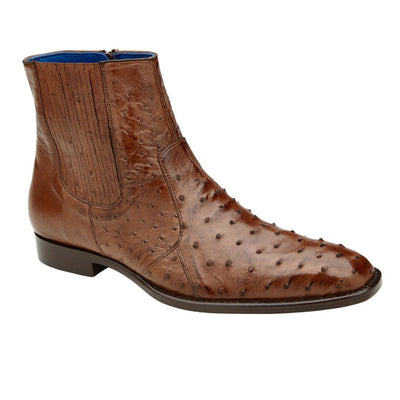 Men's Roger Ostrich Quill Dress Boot in Brown by Belvedere Shoes