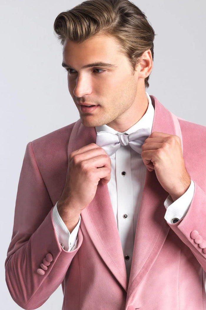 Velvet Blazer - Mens Blazer - Dinner Jacket - Venice Dusty Rose Velvet Dinner Jacket Separates