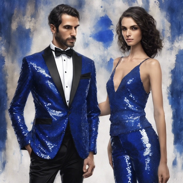 Sequin Suit - Shiny Suit - Royal Suit - Metallic Fabric suit - Stage Tuxedo - Groom Suit Jacket + Pants