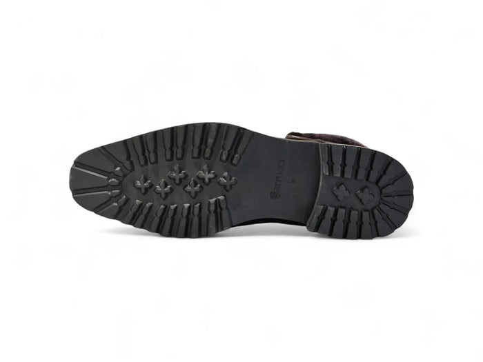 Carrucci Rugged Leather Boot with Faux Shearling