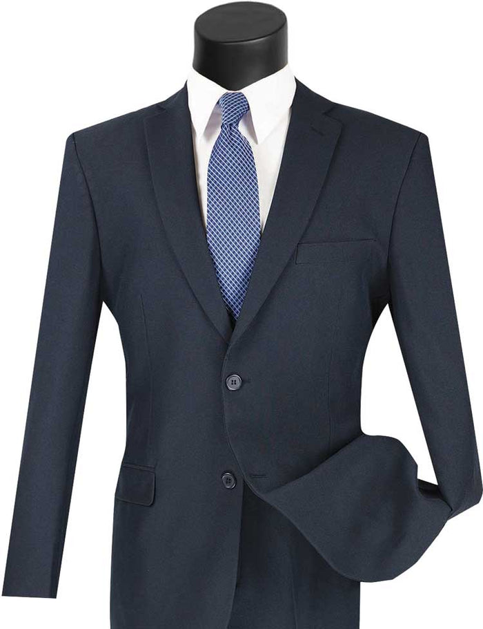 Slim Fit Suit Windowpane 3 Piece with Vest in Sky Blue by Vinci