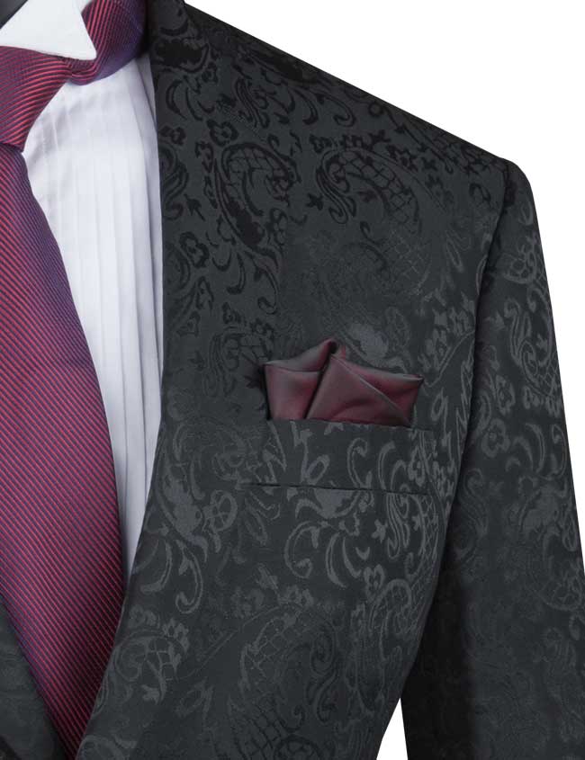 Slim Fit Shiny Sharkskin Men's 2 Piece Suit in Gray by Vinci
