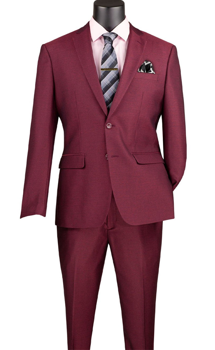 Black Sim Fit Tuxedo 2 Pieces with Matching Bow Tie by Vinci
