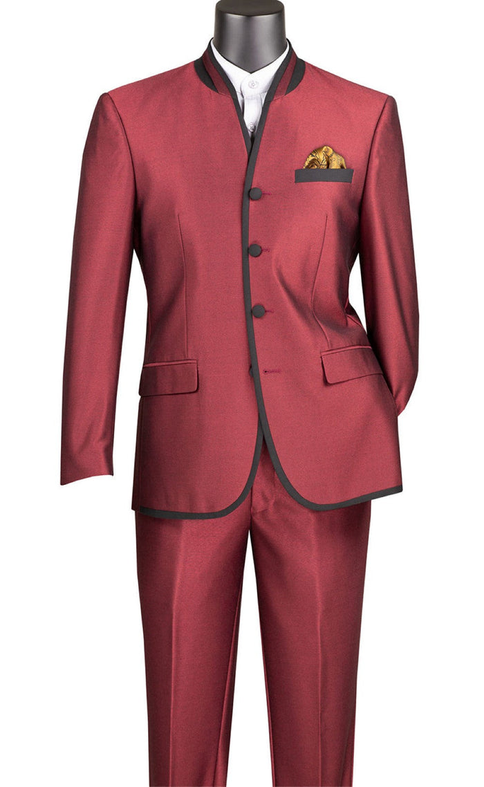 Navy Modern Fit 3 Piece Suit with Vest and Adjustable Waist Band Pants by Vinci