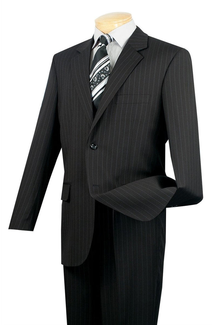 Mens Basic 2 Button Classic Fit Poplin Suit in White by Vinci
