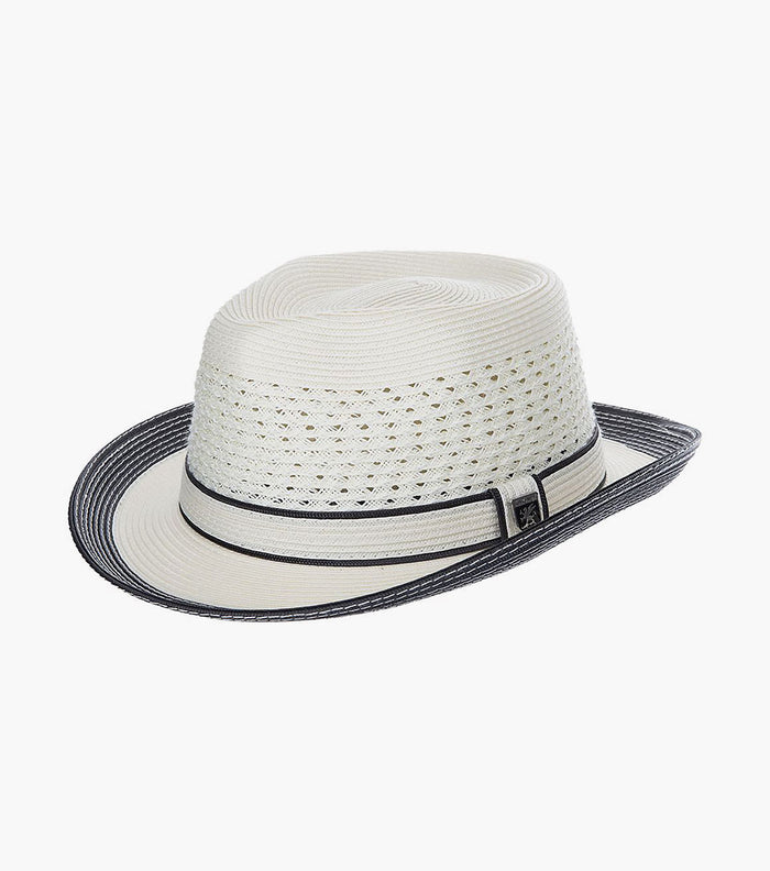 TYRONE FEDORA Poly Braided Pinch Front Hat