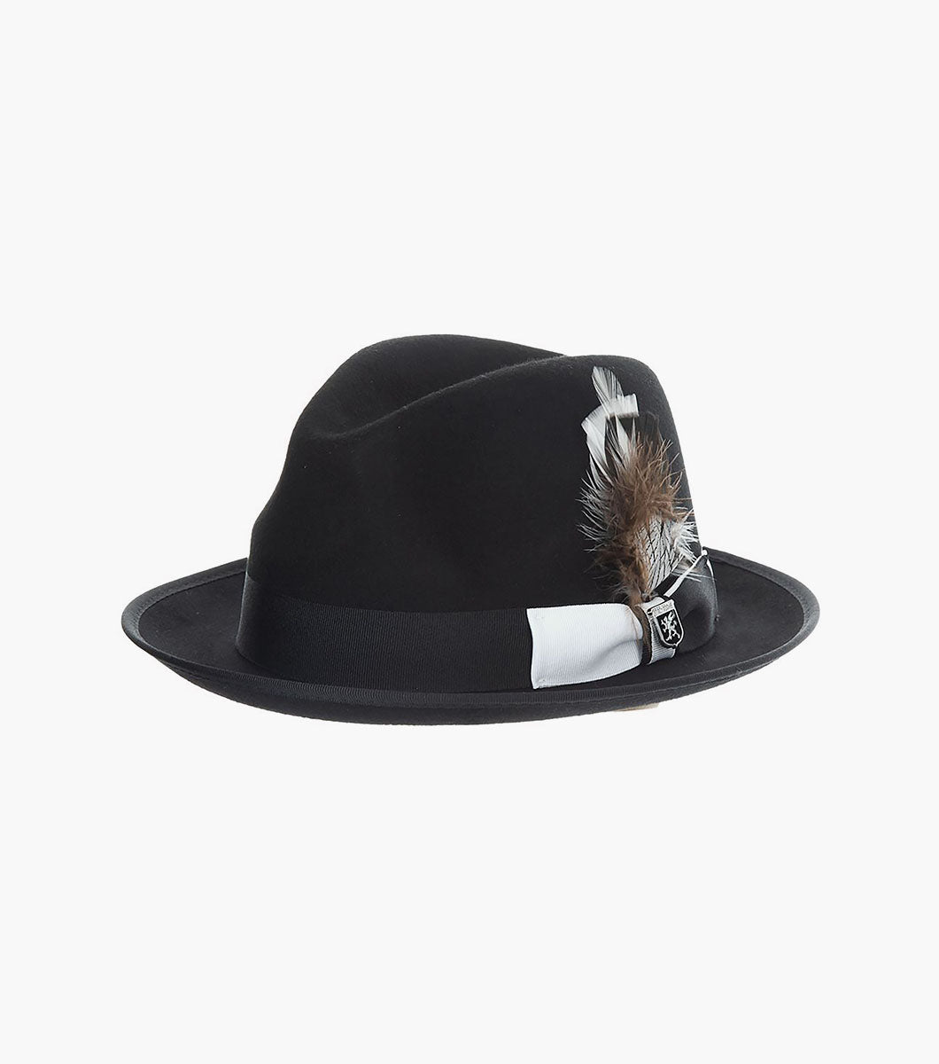 EVREN FEDORA Wool Felt Pinch Front Hat