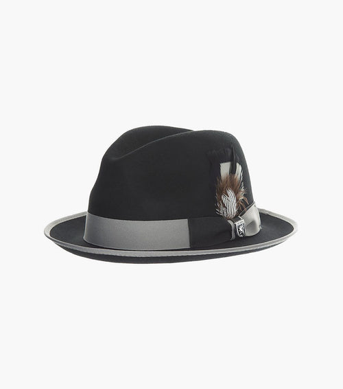EVREN FEDORA Wool Felt Pinch Front Hat